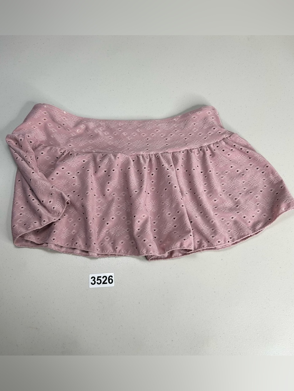 Samiol Coverup Swim Ruffle Skirt Pink Medium Eyelet